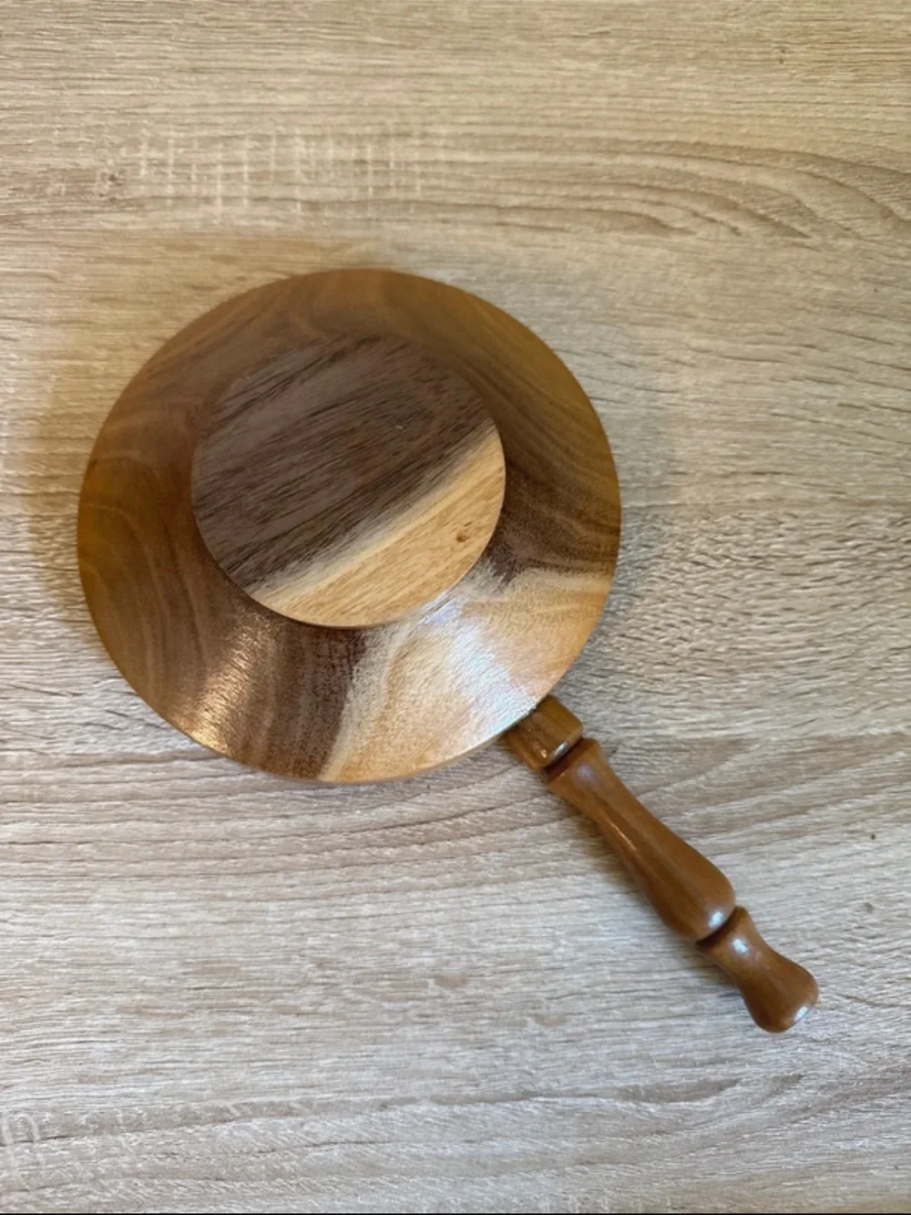 Hand-Carved Wooden Serving Bowl with Handle 8 oz Cottagecore woodcroftery